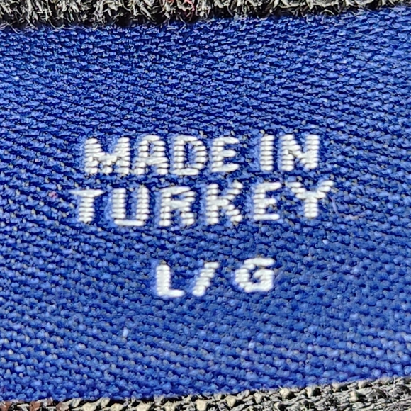 Basic Editions NWOT Black Grey Multi Floral Front Cuffed Short Sleeve Top Large - Picture 6 of 8